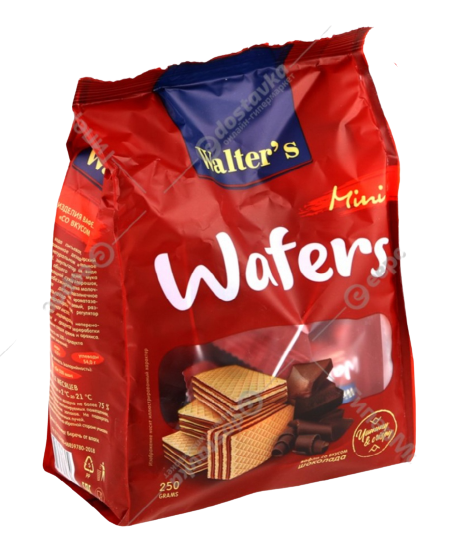 Waffles "Walter's" with chocolate flavor 250g