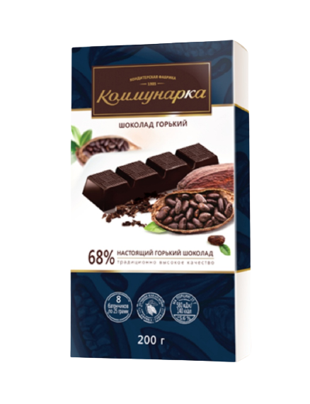Dessert chocolate "Kommunarka" bitter 68% 200g
