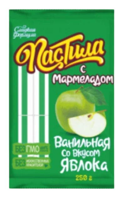 PASTILA "VANILLA" WITH MARMELADE (APPLE TASTE) 250g