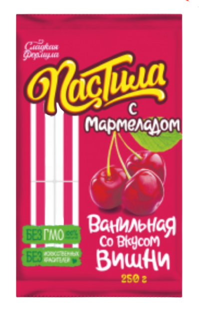 PASTILA "VANILLA" WITH MARMELADE (CHERRY TASTE) 250g