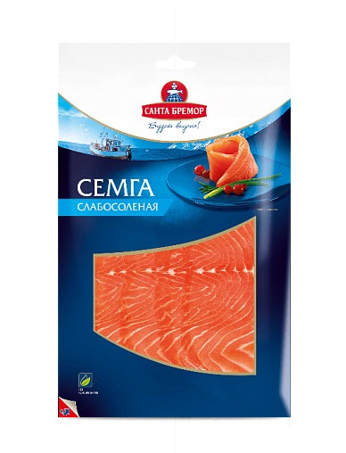 Slightly salted salmon fillet slices 100g