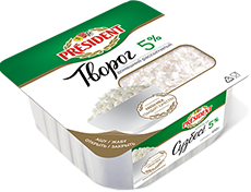 Cottage cheese President homemade crumbly 5%, 450g