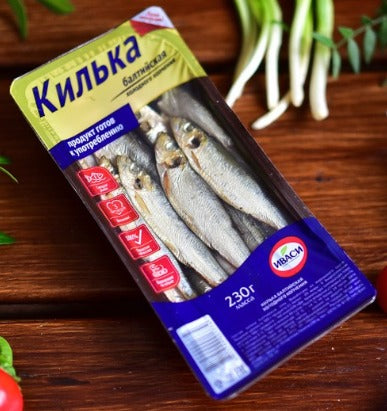 Cold smoked Baltic sprat w / u MGS(Килька балтийская холодного копчения в/у МГС) 230g