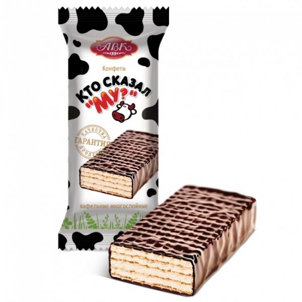 Candy "Who Said Moo?" wafer, multilayer
