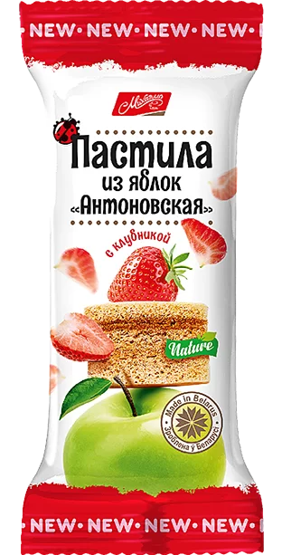 Apple marshmallow "Antonovskaya" with strawberries, flowpack 30g