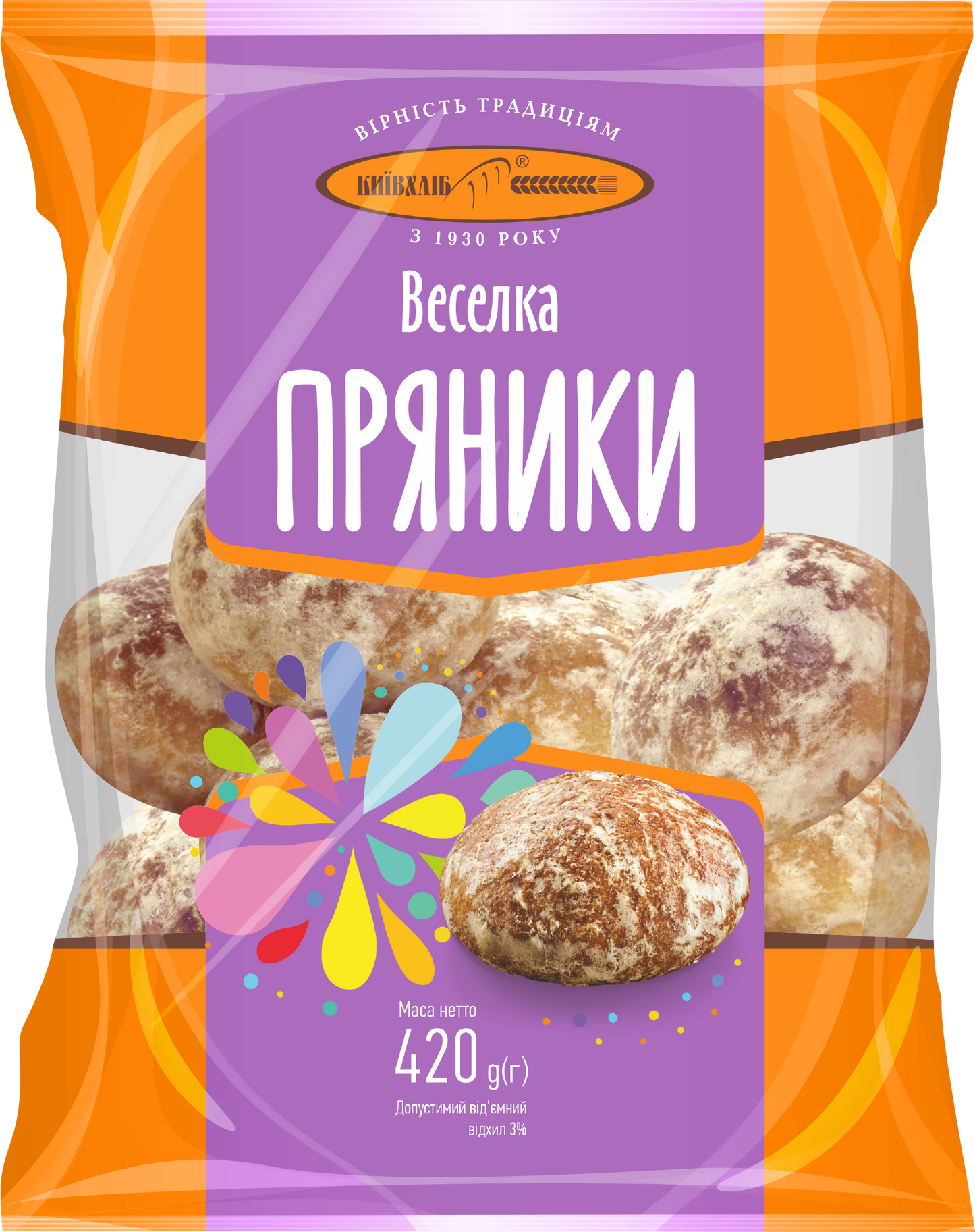 KYIVKHLIB GINGERBREAD “RAINBOW” 420g