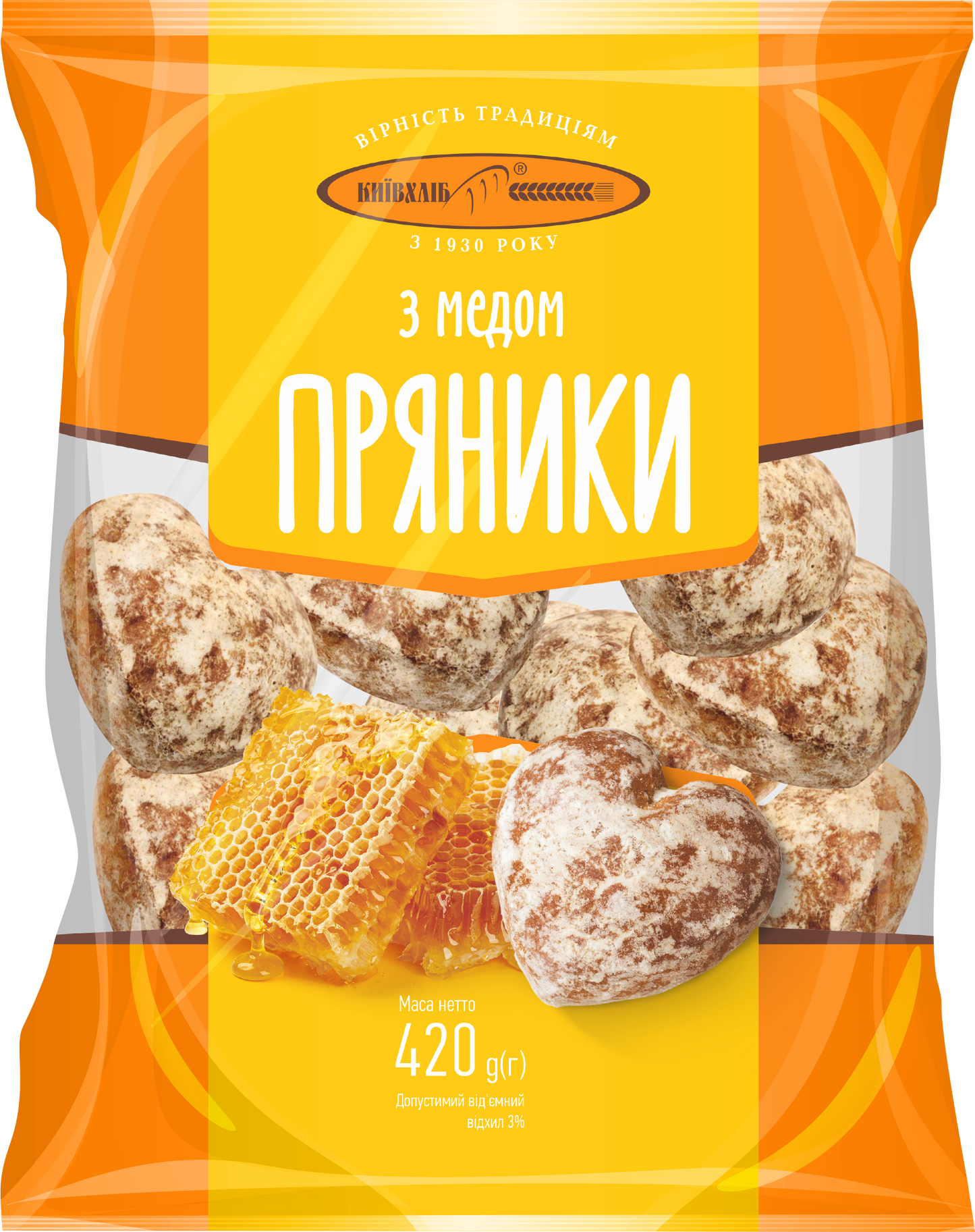 KYIVKHLIB GINGERBREAD “HONEY” 420g