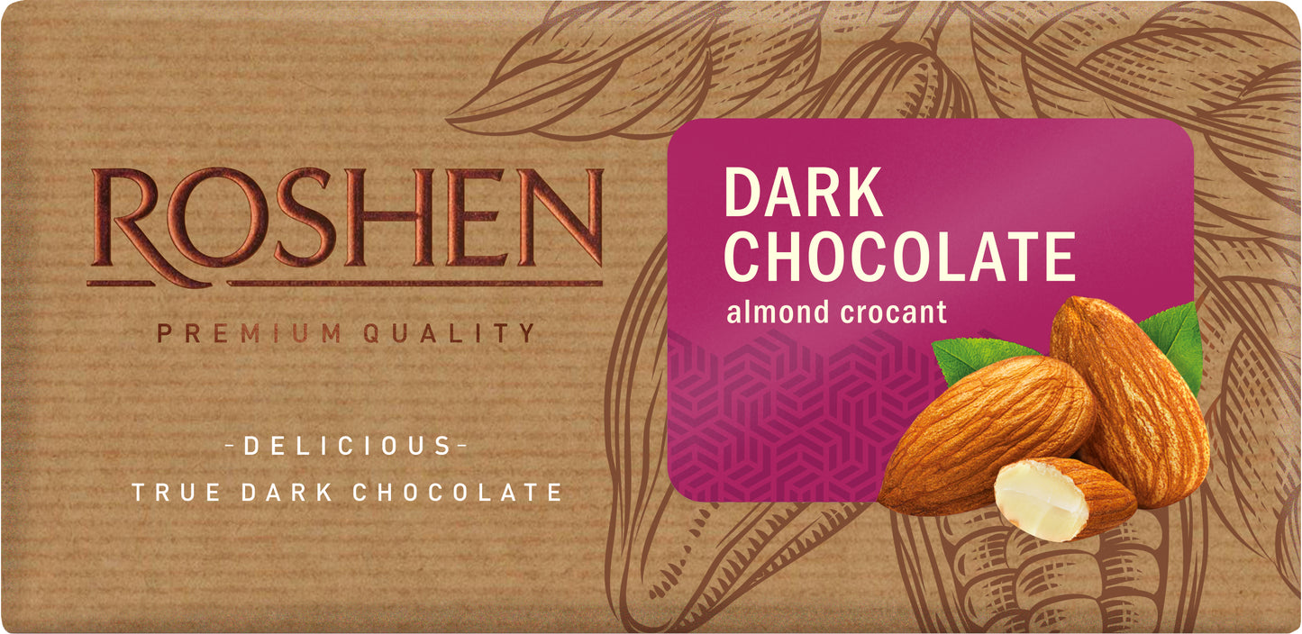Roshen chocolate with salty almond 90g
