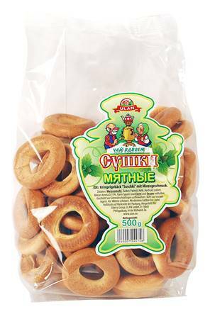 Tea For Two "Suschki" Rings with Mint Flavor, 500g