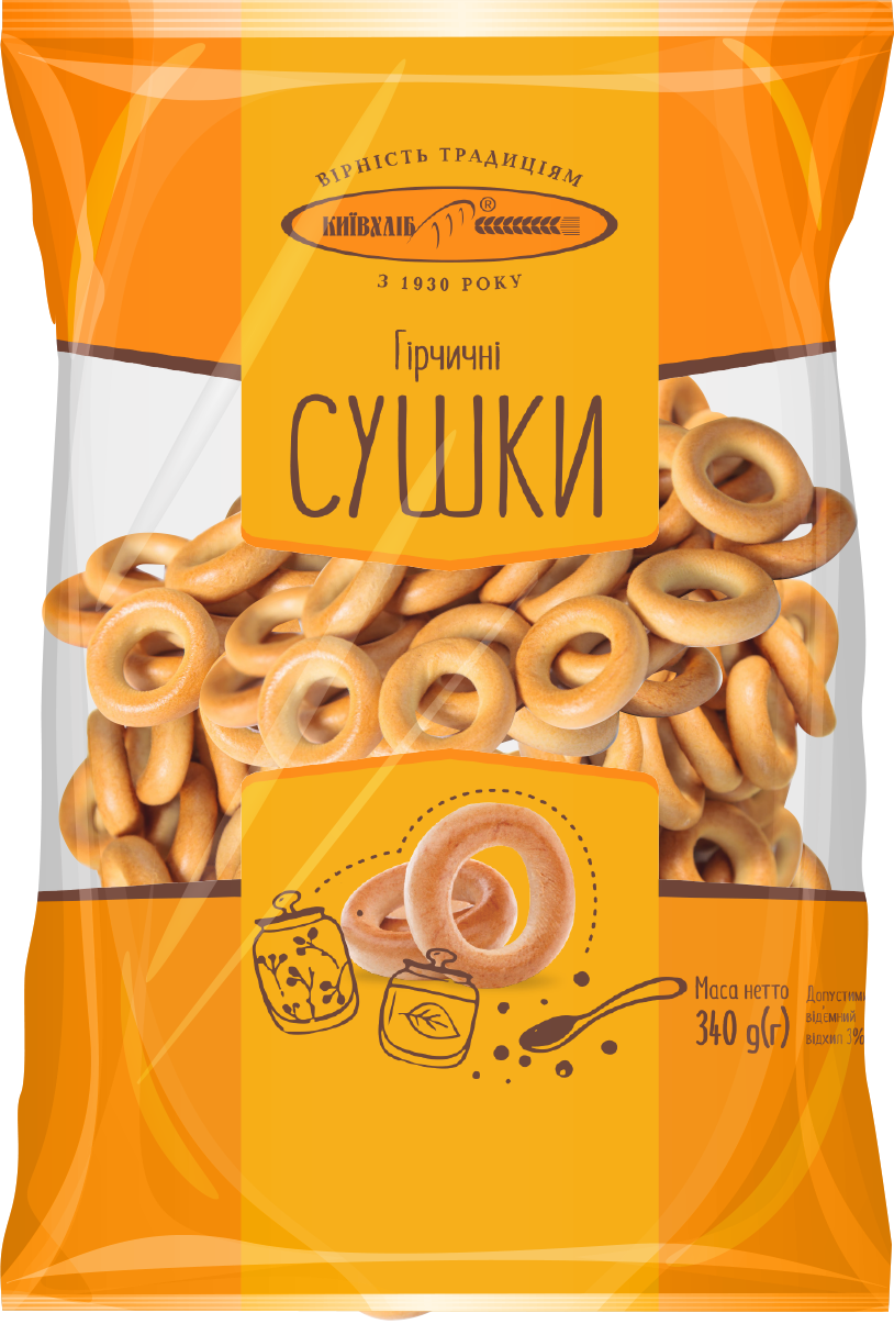 KYIVKHLIB DRIED BREAD RINGS “MUSTARD”
