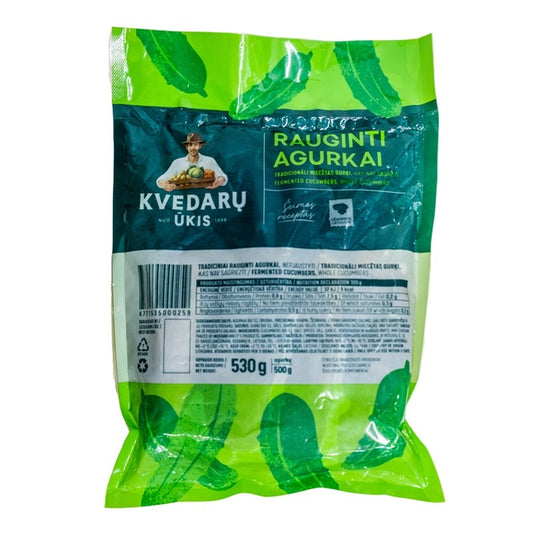 Kvedaru Ukis Traditional Pickled Cucumber in Plastic Bag, 530g