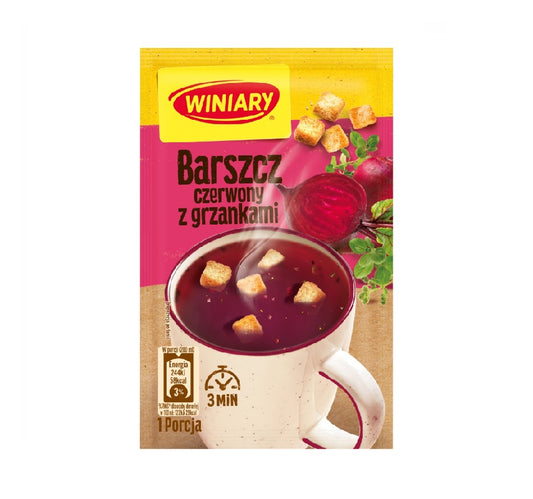 Winiary Instant Red Borscht with Croutons, 16g