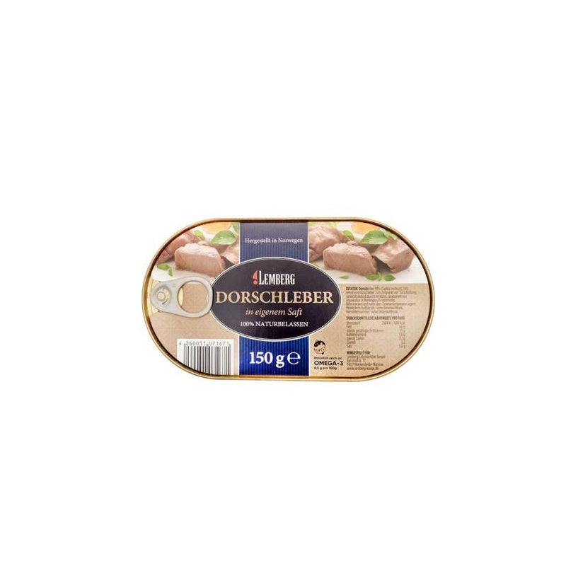 Lemberg Cod Liver in Own Oil, 150g