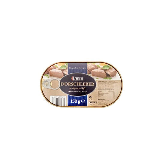 Lemberg Cod Liver in Own Oil, 150g