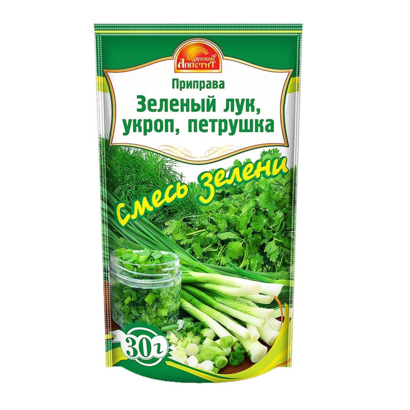 "Russian Appetite" All Purpose Seasoning Mixture of Greens, 30g