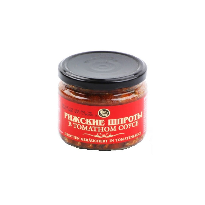 BEST TIME Smoked Sprotten in Tomato Sauce 280g