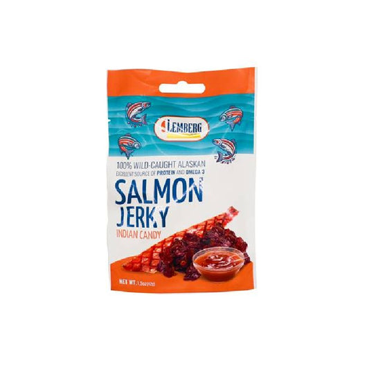 Lemberg Salmon Jerky Slices, Sushi, Spicy Sauce, 42g