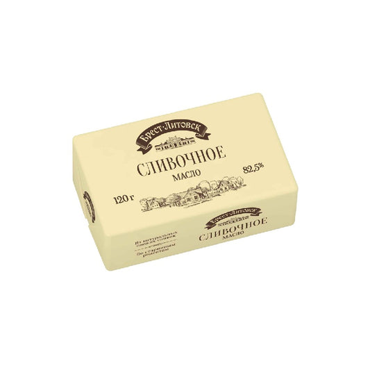 Brest-Litovsk Unsalted Sweet Cream Butter, 82.5%, 120g