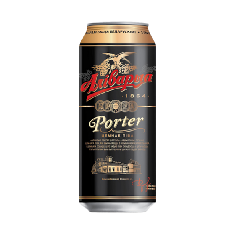 Beer Alivaria Porter dark alc.  6.5% can  0.45L