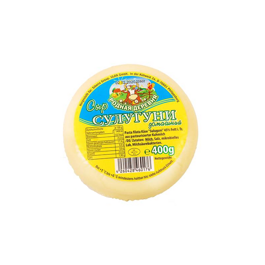 Cheese Suluguni home round, 45% fat content (aus pasteurisierte Kuhmilch.)  400g