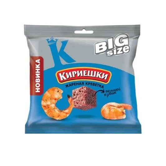 Kirieshki Wheat Croutons with Fried Shrimp Flavor Big Size, 80g