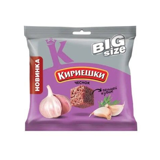 Kirieshki Wheat Croutons with Garlic Flavor Big Size, 80g