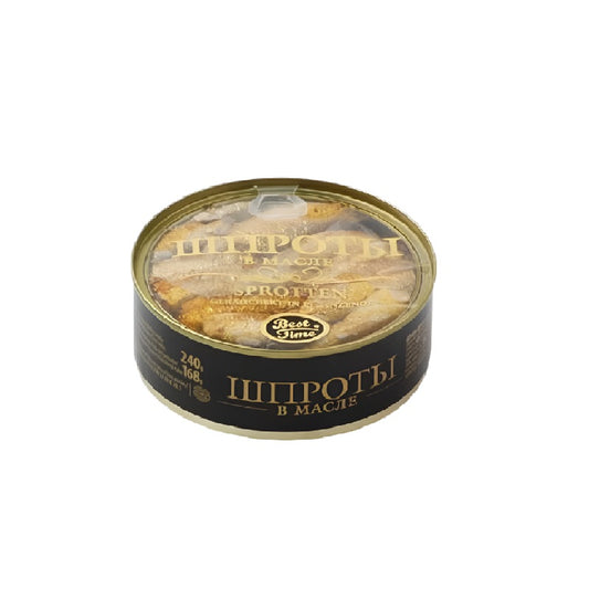 "Best Time" Smoked Sprats in Oil, 240g