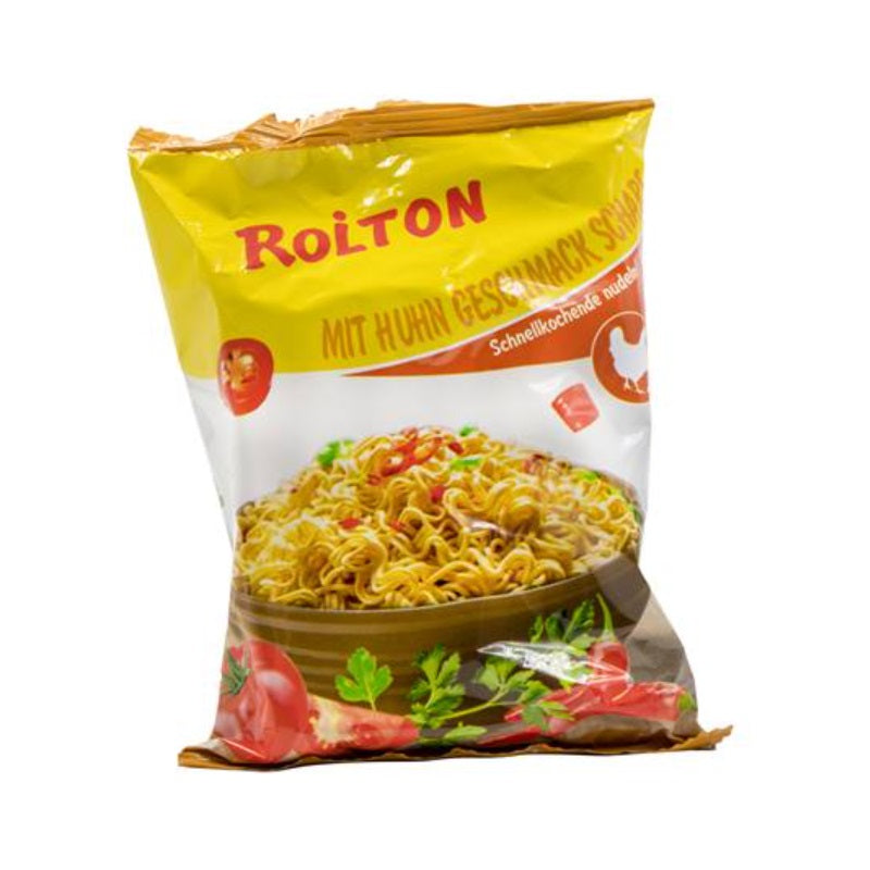 Rollton Instant Noodle in Homemade Broth with Spicy Chicken, 60g