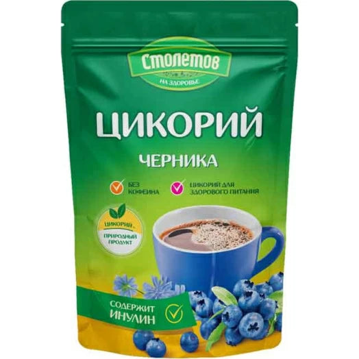 Coffee drink Chicory Stoletov 100g with blueberries