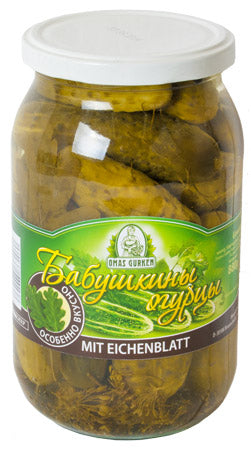 Gherkins "Omas" with oak leaf 900ml