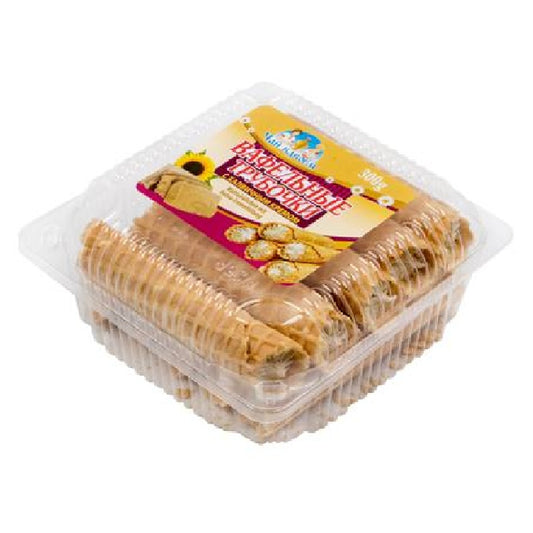 Waffle Rolls with Halva with Cream Filling, 300g