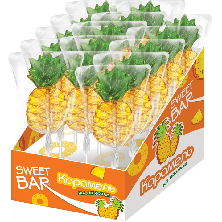 Sweet Bar Pineapple Lollipop 40g