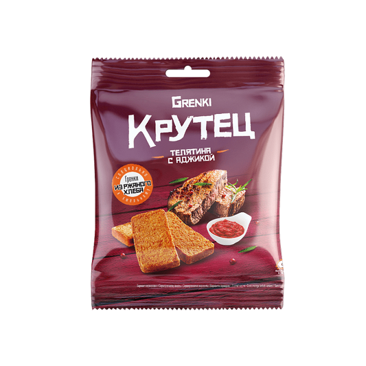 "Krutets" Croutons Veal with Adjika Flavor, 80g