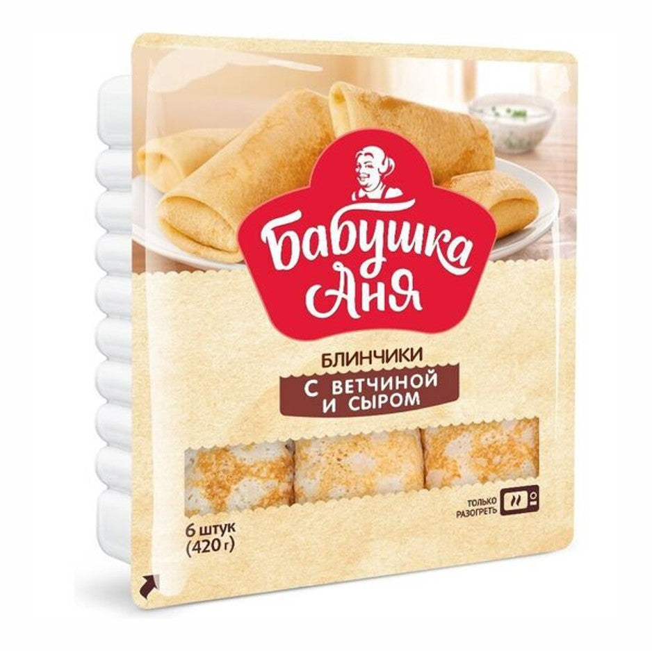 Pancakes Babushka Anya with Ham and Cheese 420g