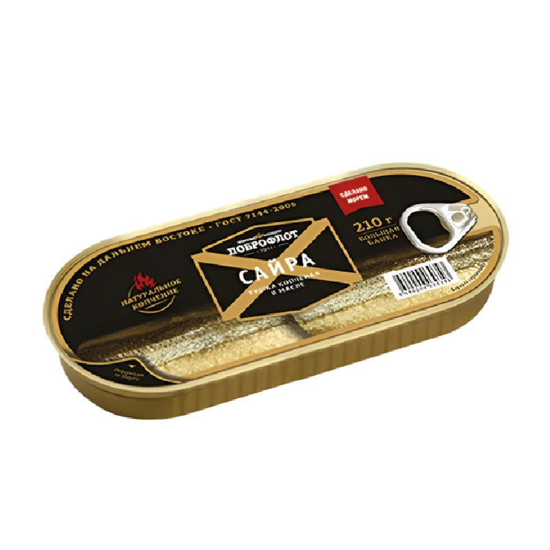 Dobroflot Smoked Saury in Oil, 210g