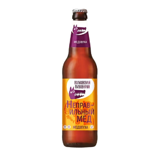 Volkovskaya Beer Honey Wrong Mead 4% Glass, 0.45L