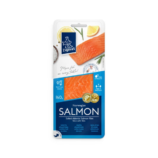 Zigmas Salted Salmon Fillet Piece, 160g