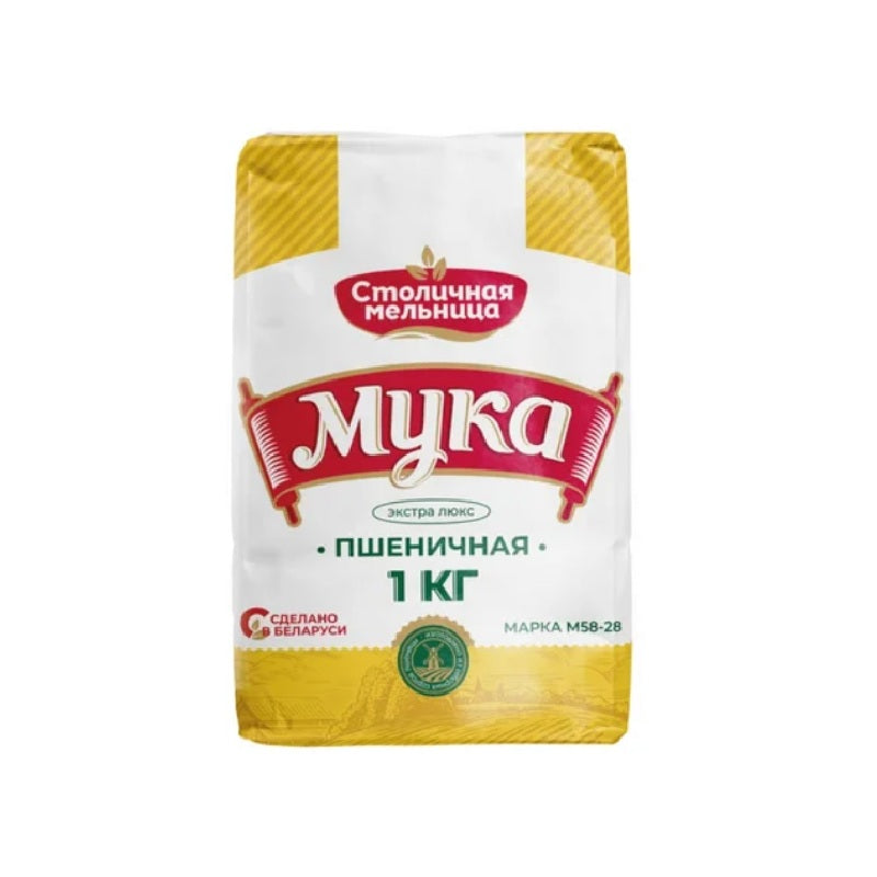 "Stolichnaya Melnitsa" Wheat Flour M 54-28 Highest Grade, 1000g