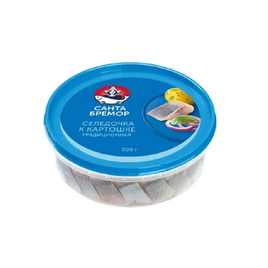 Santa Bremor Herring Fillet-pieces "Herring for Potatoes" "Traditional" in Oil, 500g