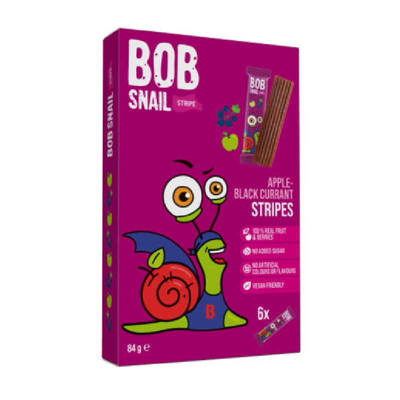 Bob Snail Natural Sweets Stripes Apple-Black Currant, 84g