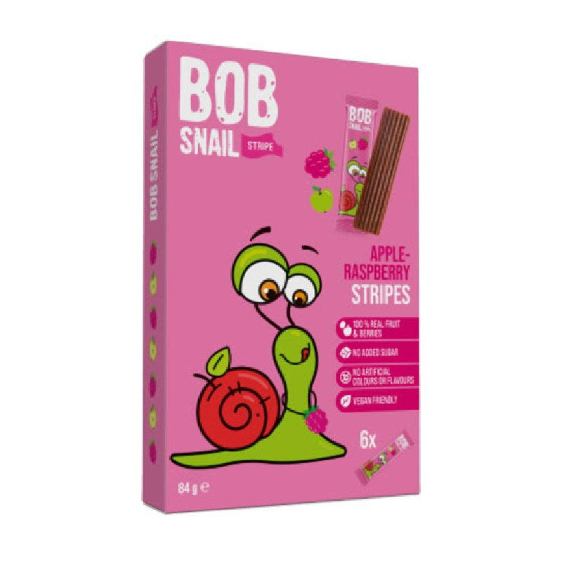 Bob Snail Natural Sweets Stripes Apple-Raspberry, 84g