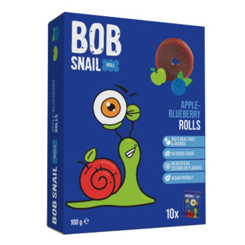 Bob Snail Natural Sweets Rolls Apple-Blueberry, 100g