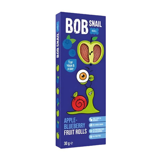 Bob Snail Natural Sweets Rolls Apple-Blueberry, 30g