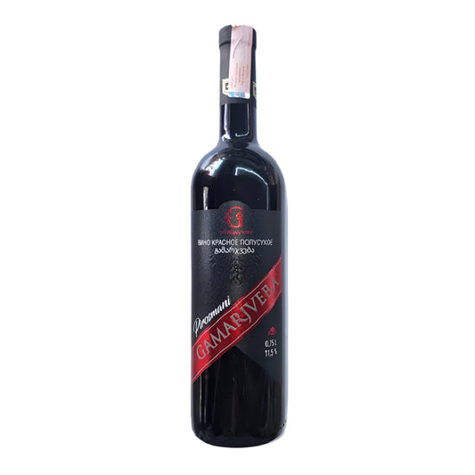 Wine GAMARJVEBA Pirosmani Kakheti Red Semi-Dry 11.5%, 0.75L