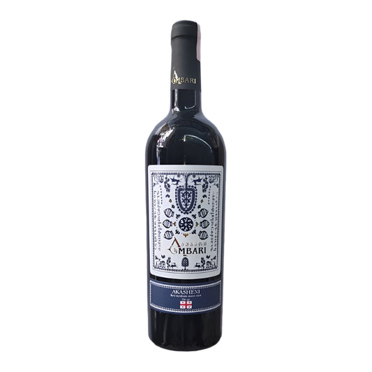 Georgian AMBARI Akasheni Red Semi-Sweet Wine, 0.75L