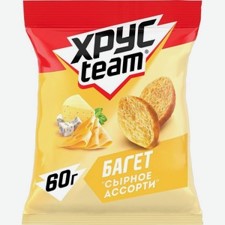 Khrusteam Baguette Four Сheeses Flavored Crackers 60g