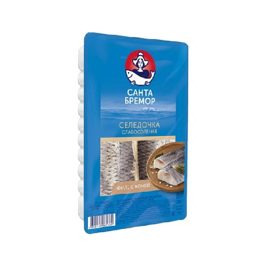 Herring fillet "Santa Bremor" Lightly salted skin in oil, 240g