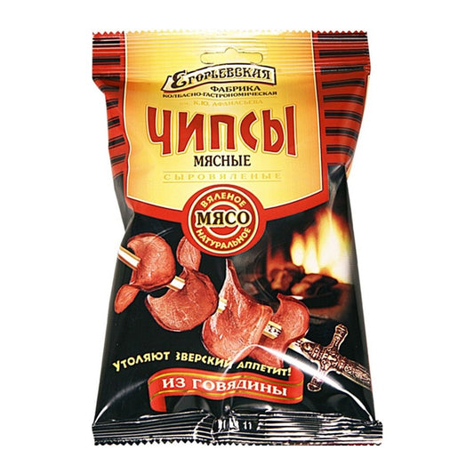 "Yegoryevskaya" Meat Chips Beef Dry-cured, 30g