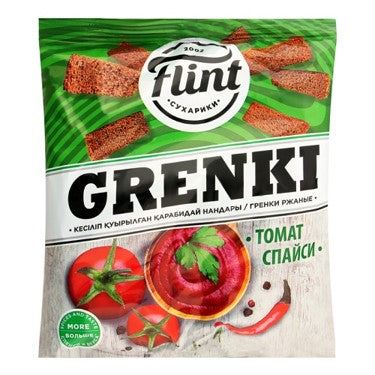 Rye croutons with tomato flavor Spicy, Flint, 100g