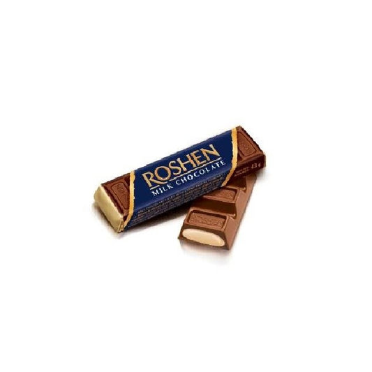 Roshen Bar Milk-Chocolate with Cream Filling, 43g